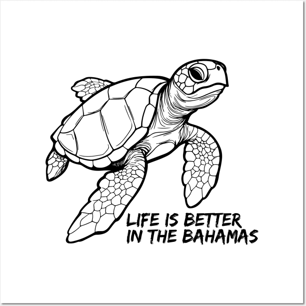 Life is better in The Bahamas. Cool Summer & Spring Break Design Wall Art by JK Mercha